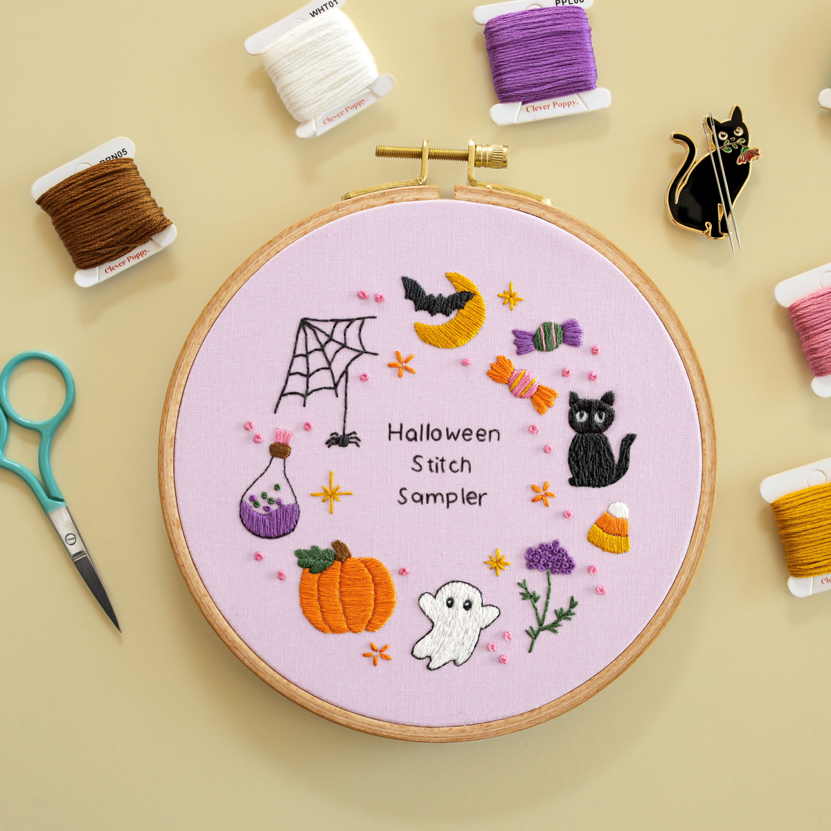 Halloween Stitch Sampler Beginner Kit