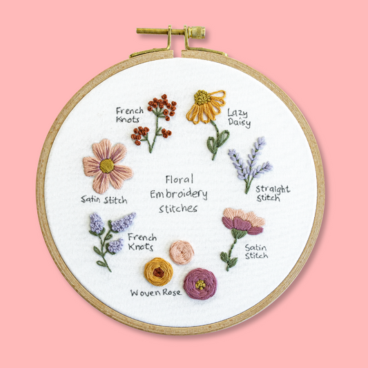 Floral Stitch Sampler Beginner Kit