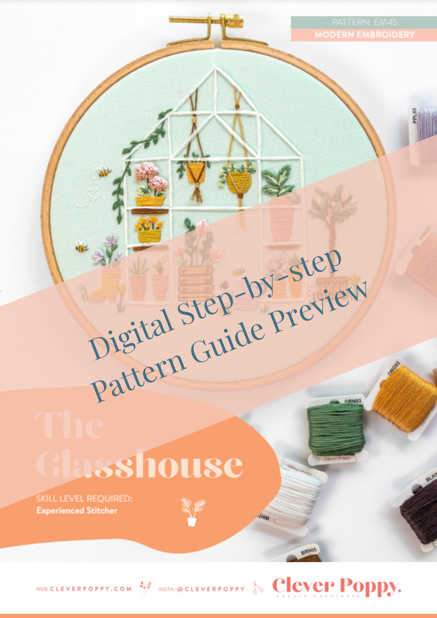 The Glasshouse Embroidery Kit