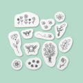 Bees and Florals Wash Away Stickers Pack