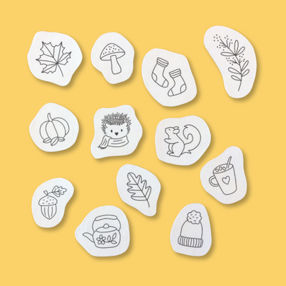 Cozy Fall Wash Away Stickers Pack