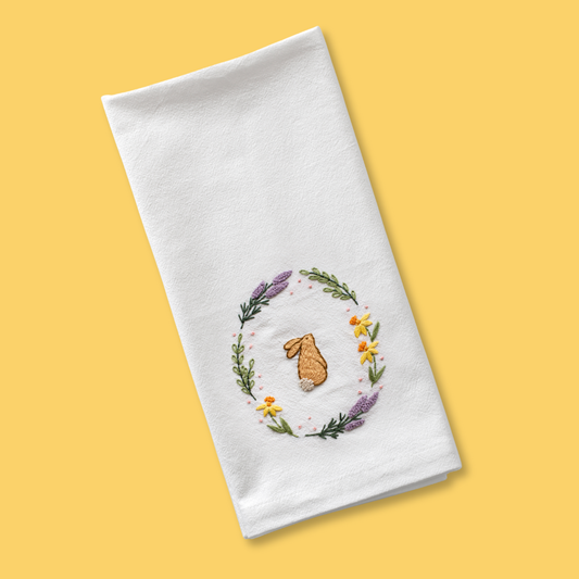 Spring Rabbit Kitchen Towel Beginner Kit