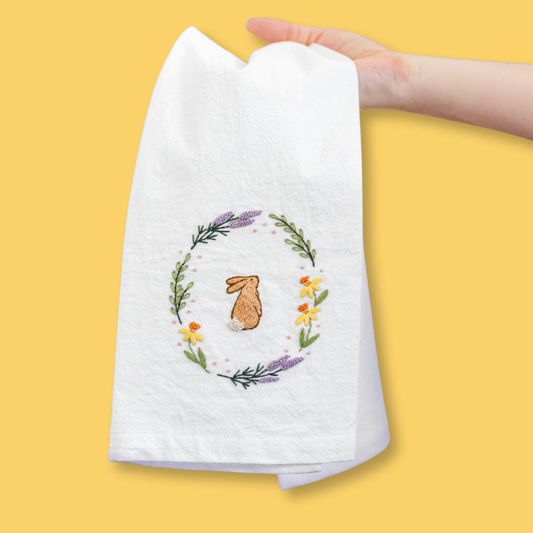 Spring Rabbit Kitchen Towel Beginner Kit