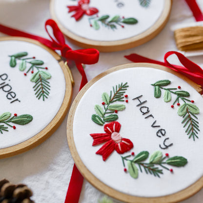 Personalized Mini Hoop Ornaments Beginner Kit