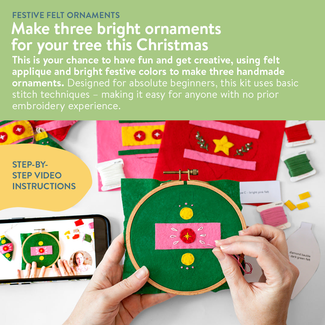 Festive Felt Ornaments Beginner Kit