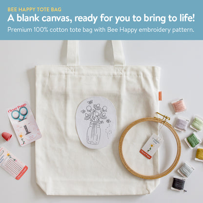 Bee Happy Tote Bag Beginner Kit