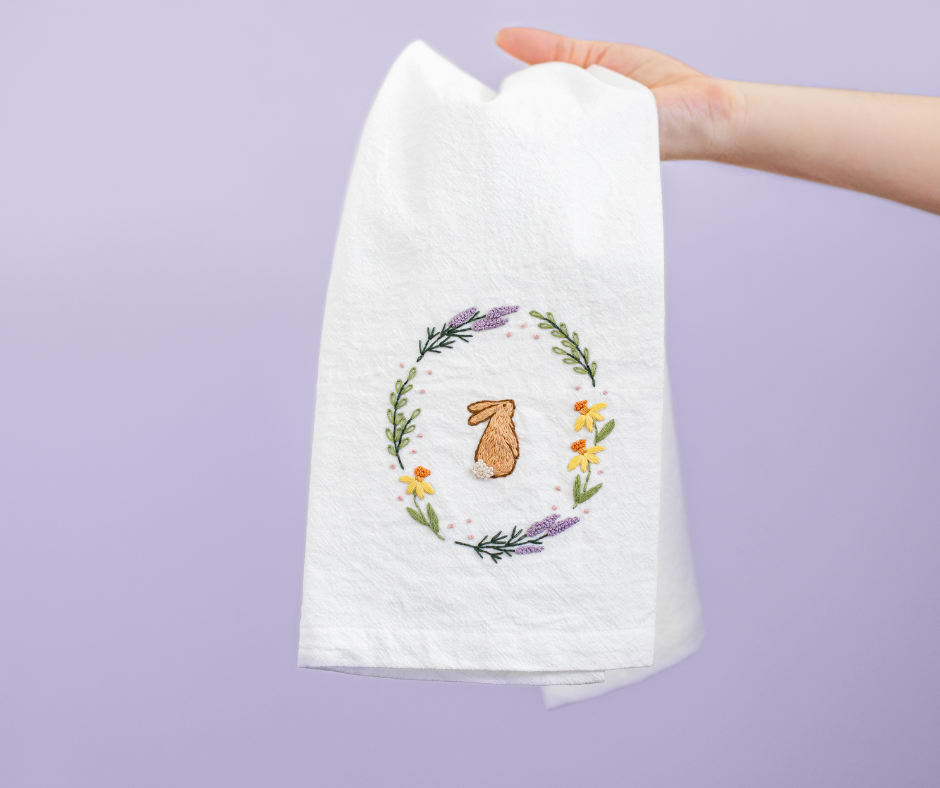 Spring Rabbit Kitchen Towel Beginner Kit