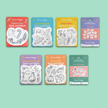 Wash Away Stickers 7 Pack Bundle