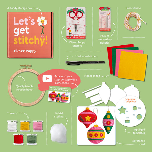 Festive Felt Ornaments Beginner Kit