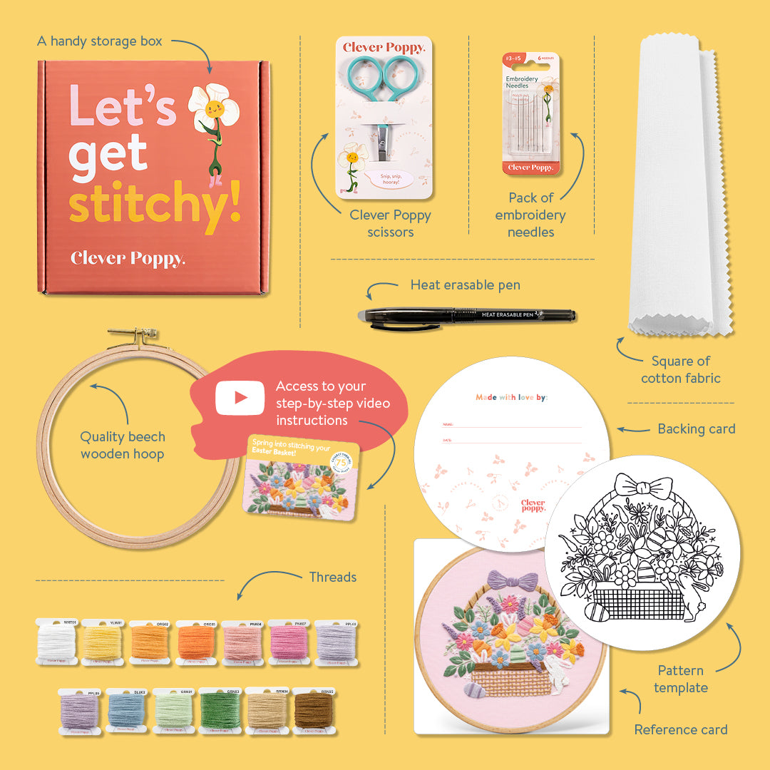 Easter Basket Embroidery Kit