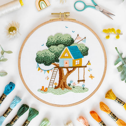 The Treehouse Embroidery Kit